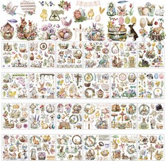 25 Sheets Easter Rub on Transfers Stickers for Crafts As the Pictures Shown