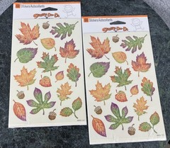 Thanksgiving Fall Theme Scrapbooking Lot Stickers Stamps Puffy Autumn Leaves