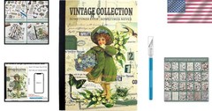 Vintage Scrapbooking Sticker Book for Adults – 800+ Washi Journaling Stickers Ep