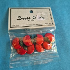 Apples and Pencils Buttons 2 Packages by Dress It Up NIP Sewing Scrapbooking