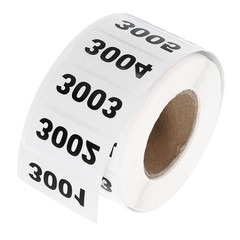 Inventory Number Sticker 1.6×0.8″ 3001-4000 Consecutive Number Sticker,1 Roll