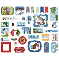 Crafts CB DieCuts Our Adventure Travel Retro Planes Jungle Journey Vacation Fly