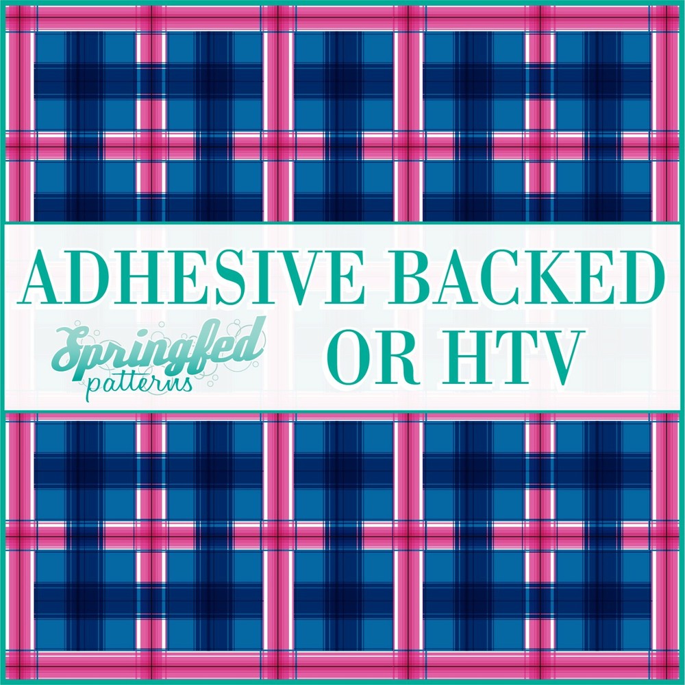 PRINCESS PLAID Pattern #1 Adhesive Vinyl or HTV Heat Transfer Vinyl Tartan Print