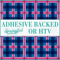 PRINCESS PLAID Pattern #1 Adhesive Vinyl or HTV Heat Transfer Vinyl Tartan Print