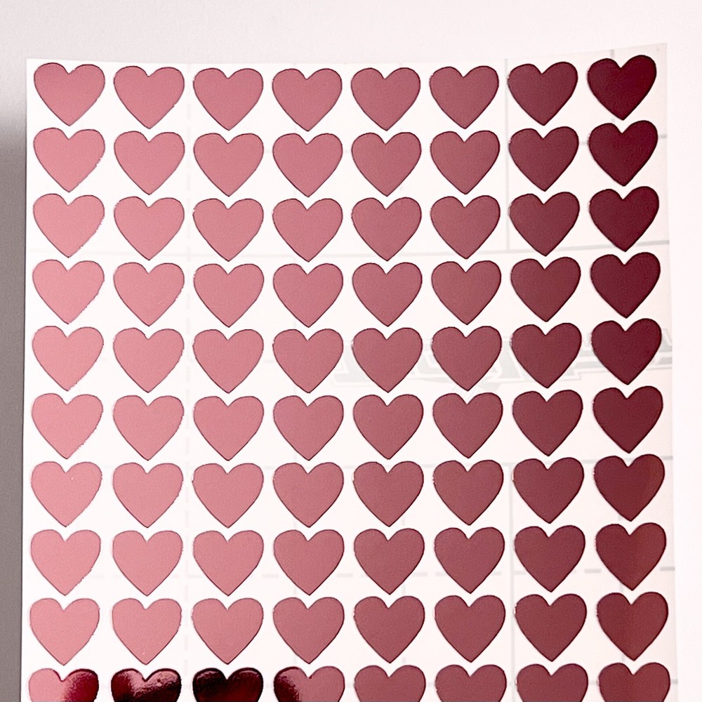Rose Gold Chrome Heart Stickers! – Choose a Size!