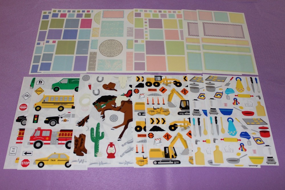 Mrs. Grossman’s LOT of 16 Sheets of Vintage 2002 Mixed Stickers! Cooking Equip