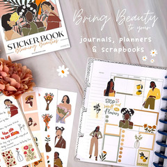 Crafting Stickers Bundle – Vintage and Boho Aesthetic Stickers for Journaling, S