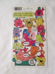 VTG 1972 Mr Men Little Miss Mark 1 Scratch & Sniff Stickers Mr Small NOS