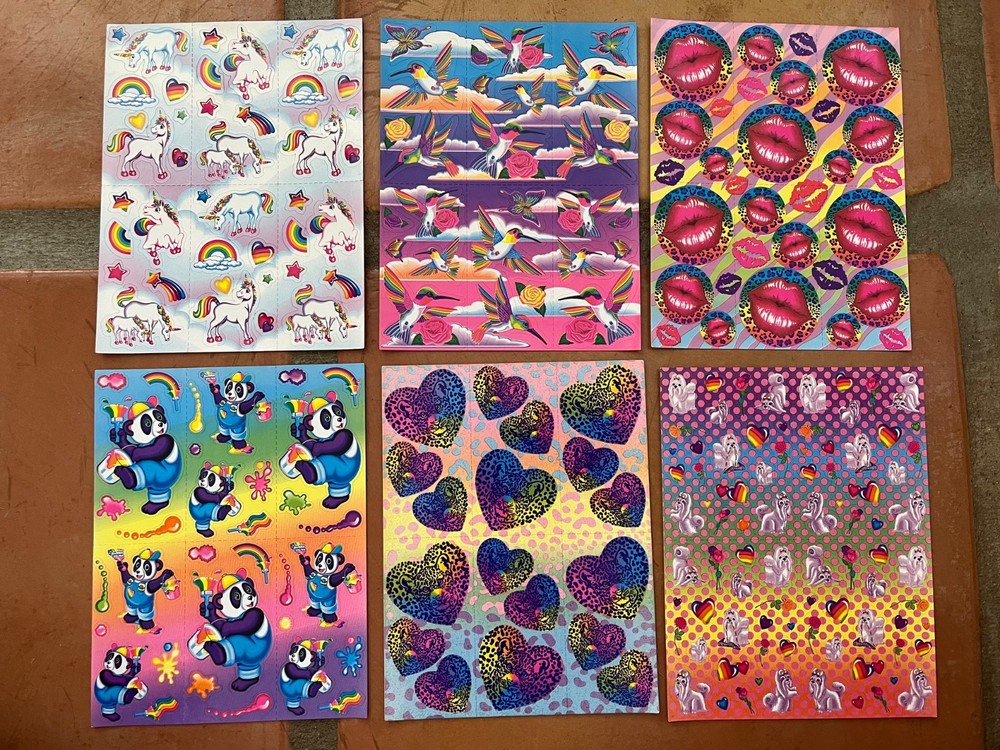 vintage lisa frank sticker sheets s164 s217 s252 s272 s279 s674