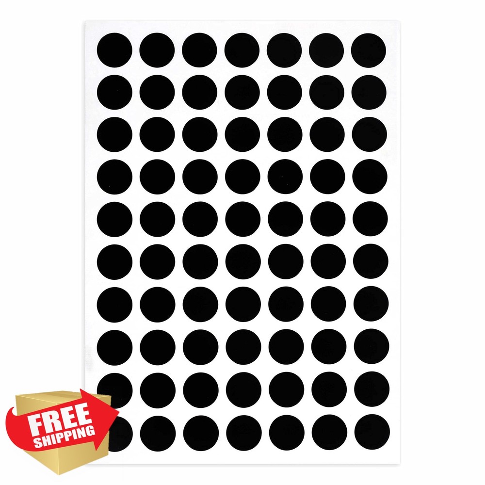 PARLAIM 1050pc Black Circle Stickers 0.75 Inch