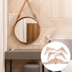 5PCS Furniture Decorative Chic Appliques Cabinet Wood Carved Home Decorations