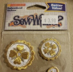 SEW WHATS Title EMBROIDERED ~ BRIDE ~ 11×3 Flowers Wedding 3D Scrapbook Stickers