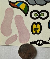 BUILD-AN-ELEPHANT HEAD Sticker Set(20pc)Trunk•Eyes•Hats •Sunglasses•Card Making•