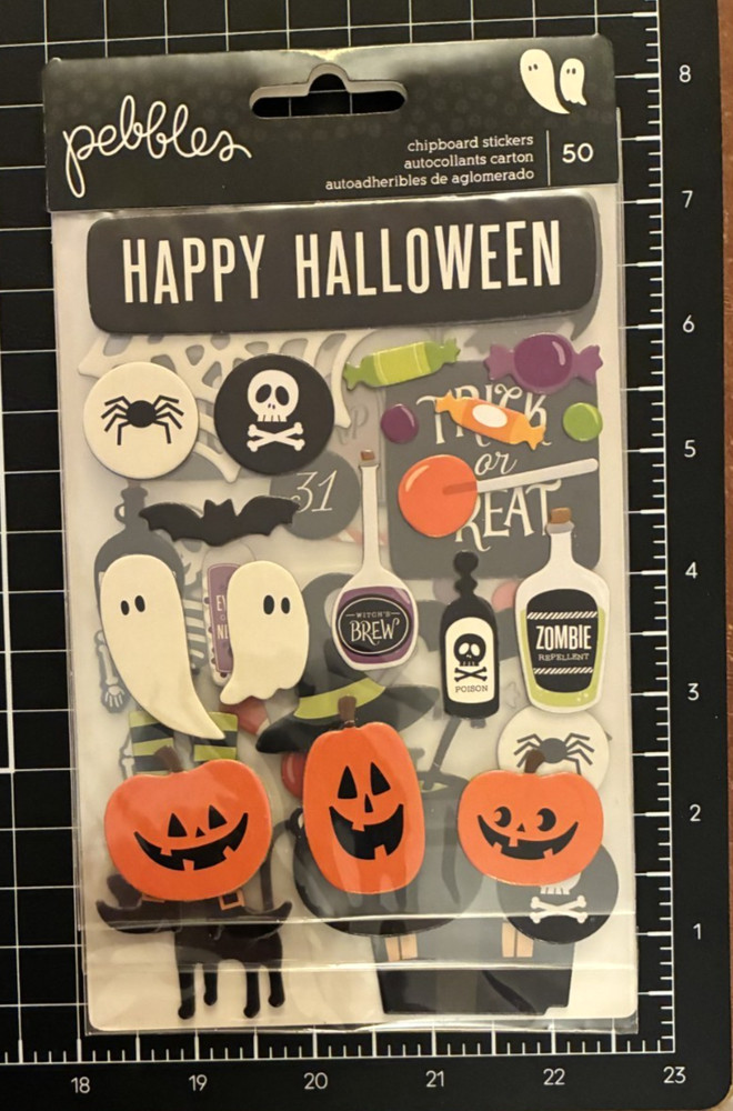 Pebbles by American Crafts HALLOWEEN Stickers, Enamel Dots, Labels or Chipboard