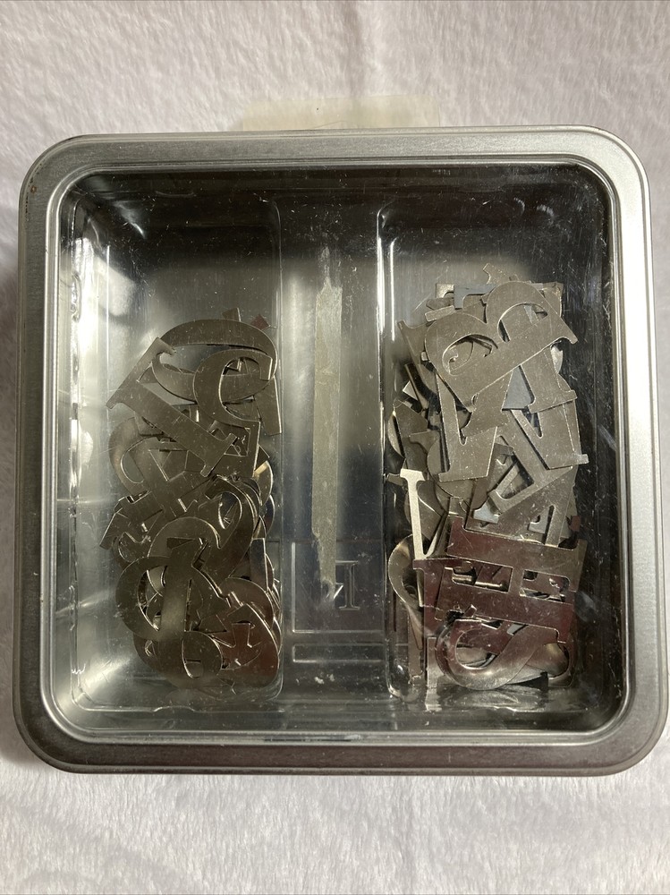 Used Metal Alphabet And Numbers 102 Pcs (We R Memory Keepers) Scrapbooking