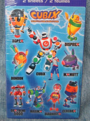 CUBIX ROBOTS FOR EVERYONE STICKERS 2 Sticker Sheets New Sealed Package SB31