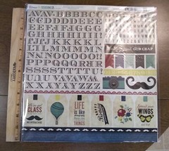 echo park paper company times & seasons 2 alpha stickers set NOS