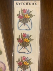 2 Pkgs Printworks Stickers Daffodils & Mixed Floral NEW Sealed 3 Sheets Per Pkg