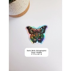 Moth Holographic Sticker | Insect Sticker | Holographic Vinyl Sticker, Style A
