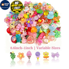 120PCS Mixed Colors Slime Charms Cute 0.6 inch to 1 inch,