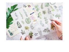 Cartoon Flowers Leaves Sticker Diary Scrapbook Stationery Stickers Supplies 3pcs