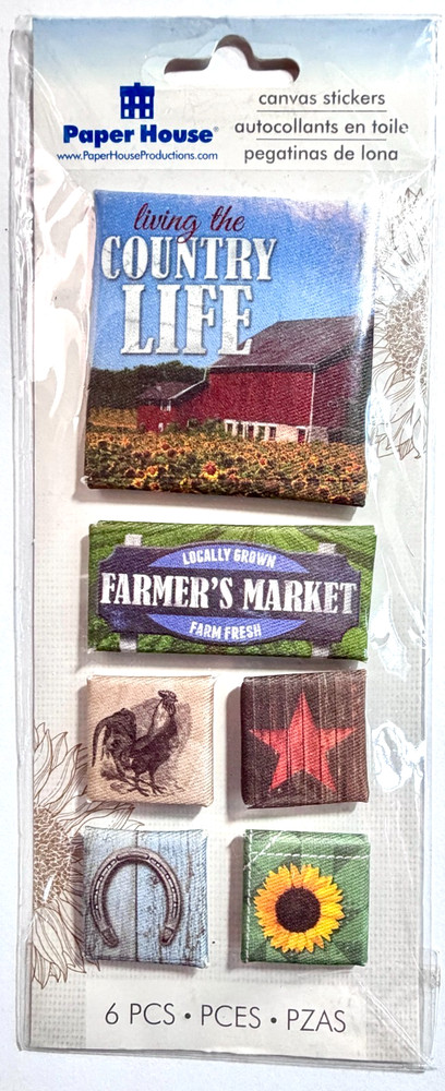 Canvas Farmhouse Stickers Scrapbooking Journal Card Making Craft Paper House