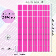 Rectangular Colored Stickers,12 Colors Rainbow Color Color Coding Labels,1inc…