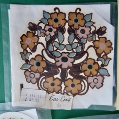 Vtg Ceramic Decals Mixed Media Water Mount Transfers Lot S Retro Style Floral