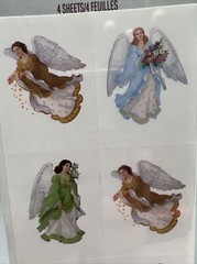 Vintage Hallmark 25th Anniversary Angel Keepsake Ornament Stickers 8 Sheets