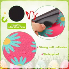 Easter Magnetic Stickers, 22pcs Easter Eggs Car Magnets Decorations Accessori…