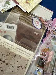 Card Making Scrapbooking LOT Embellishments Ann G, Cut Outs. 4 RollsVinyl Paper