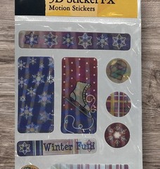 Winter Fun American Traditional Designs FX 3D Motion Stickers Scrapbooking NEW