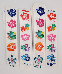 30 Hibiscus Flower Stickers/Scrapbooking/Planners/Crafts/Journals/0.8 to 1 inch