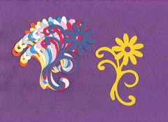 FLOWER FLOURISH die cuts scrapbook cards