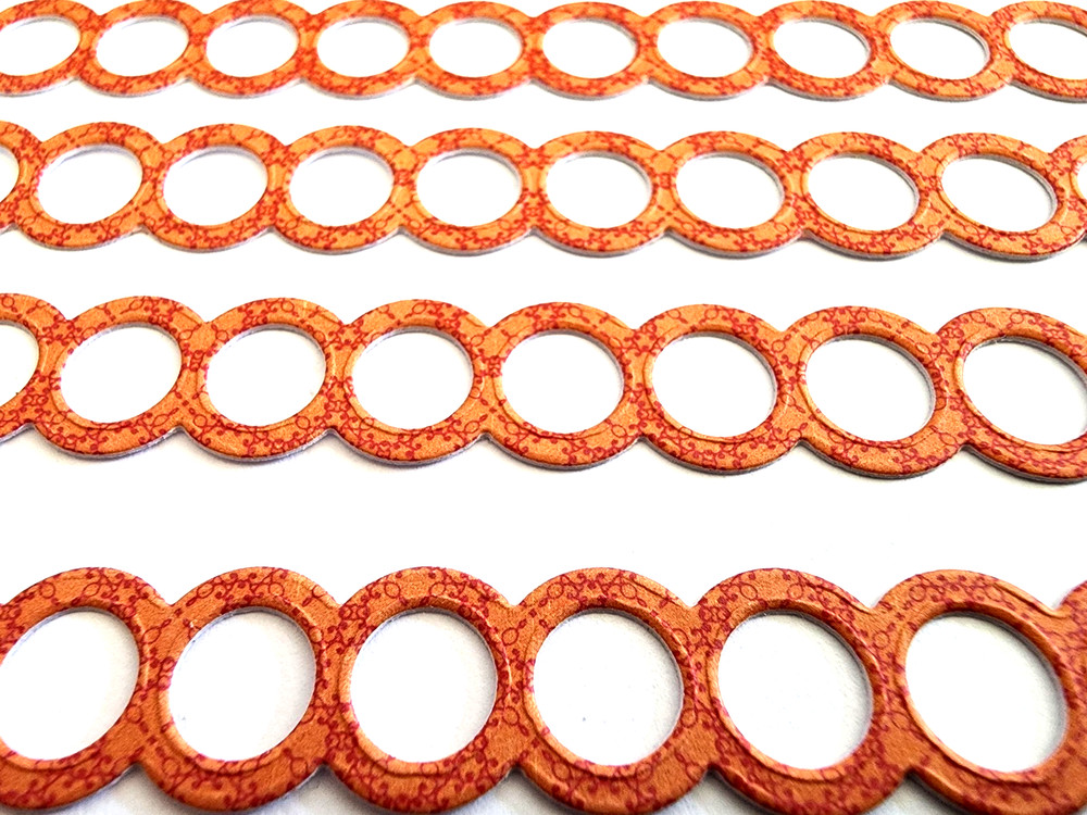 K&Company Burnt Orange Cardstock Stickers 12pc Circles Border Scrapbooking Craft