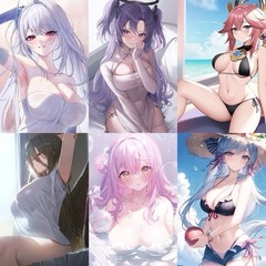 63PCs Sexy Asian Japanese Anime Women Waterproof Stickers Cartoon For Laptop Dec