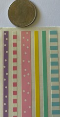PASTEL Design Line Border Stickers (6pc)Mrs.Grossman’s•Stripes •Borders•Dots•