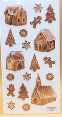 Christmas Paper Crafts Gingerbread 19pc Stickers, BRAND NEW