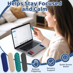 Textured Sensory Stickers for Kids & Adults – 16PC Adhesive Calm Strips for Anxi