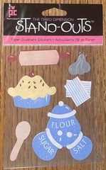 Provo Craft STAND-OUT 3D Sweet As Pie Baking Ingredients Recipes Spoons Stickers
