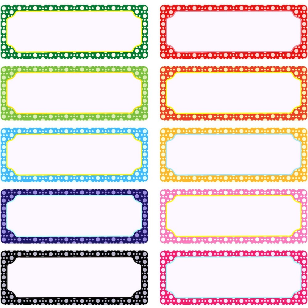 50 Pcs Magnetic Dry Erase Labels Reusable Colorful Name Plates Stickers