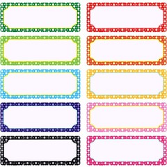 50 Pcs Magnetic Dry Erase Labels Reusable Colorful Name Plates Stickers