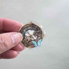 Clock Gear Washi Paper Flake Stickers Junk Journal Collage Scrapbooking