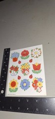 vintage Stickers,Hallmark Beautiful Flowers With Sayings 1 Sheet