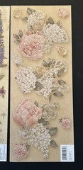 K&Company JULIANA LILACS Embossed Stickers ENGLISH FLOWERS WILDFLOWERS
