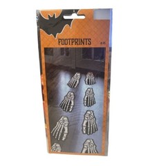 Halloween Skeleton Footprints Stickers 16 Pc