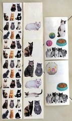 Large Mixed Lot Hallmark / Jolee’s / StickyPix CATS & KITTENS Stickers, some 3D