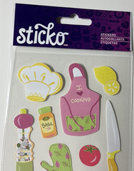 Sticko Cooking Cuisine Stickers EK Success 15ct 2011 Kitchen Planner Scrapbook
