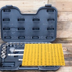 20 Sheets Socket Wrench Tags Adhesive Tool Size Sticker Number Stickers Round