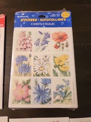 Vintage Lot Floral Flower 108 Stickers 10 Sheets Hallmark & AGC Scratch Sniff